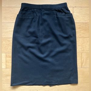 EVAN PICONE Vintage Black Wool Pencil Skirt, Size 10, lined,‎ classic, career